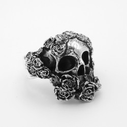 Skulls and Roses Ring