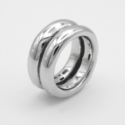 Polished Double Band Ring