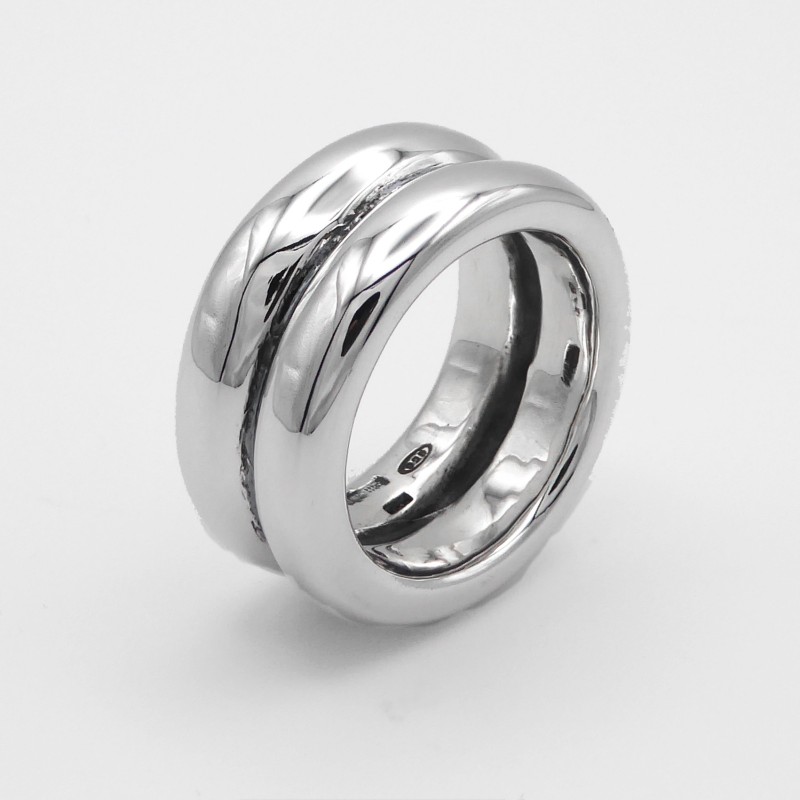 Polished Double Band Ring